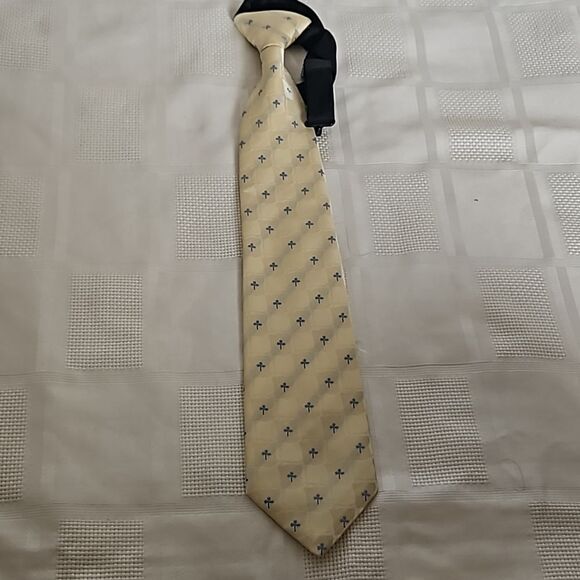 Top Kids Boy's Waist Coat Vest & Tie Size 6 Yellow & Navy Blue - Picture 10 of 16